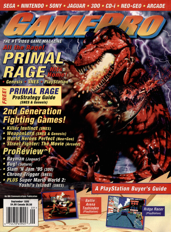 GamePro 074 (Sep 1995) Primal Rage cover